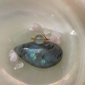 Blue fluorite ring